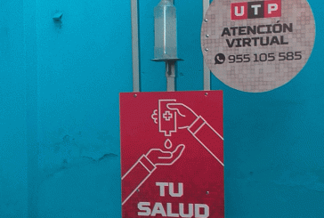 UTP Huancayo instala dispensadores de alcohol en gel para público asistente a Casa del Artesano