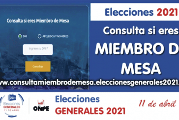 CONSULTA AQUÍ SI ERES MIEMBRO DE MESA - Elecciones Generales 2021: Link ONPE para saber si fuiste elegido.